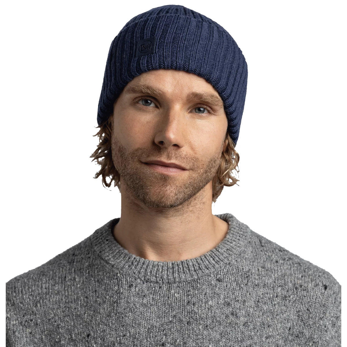Buff Knitted Erviny Beanie 13668171710 - Granatowe