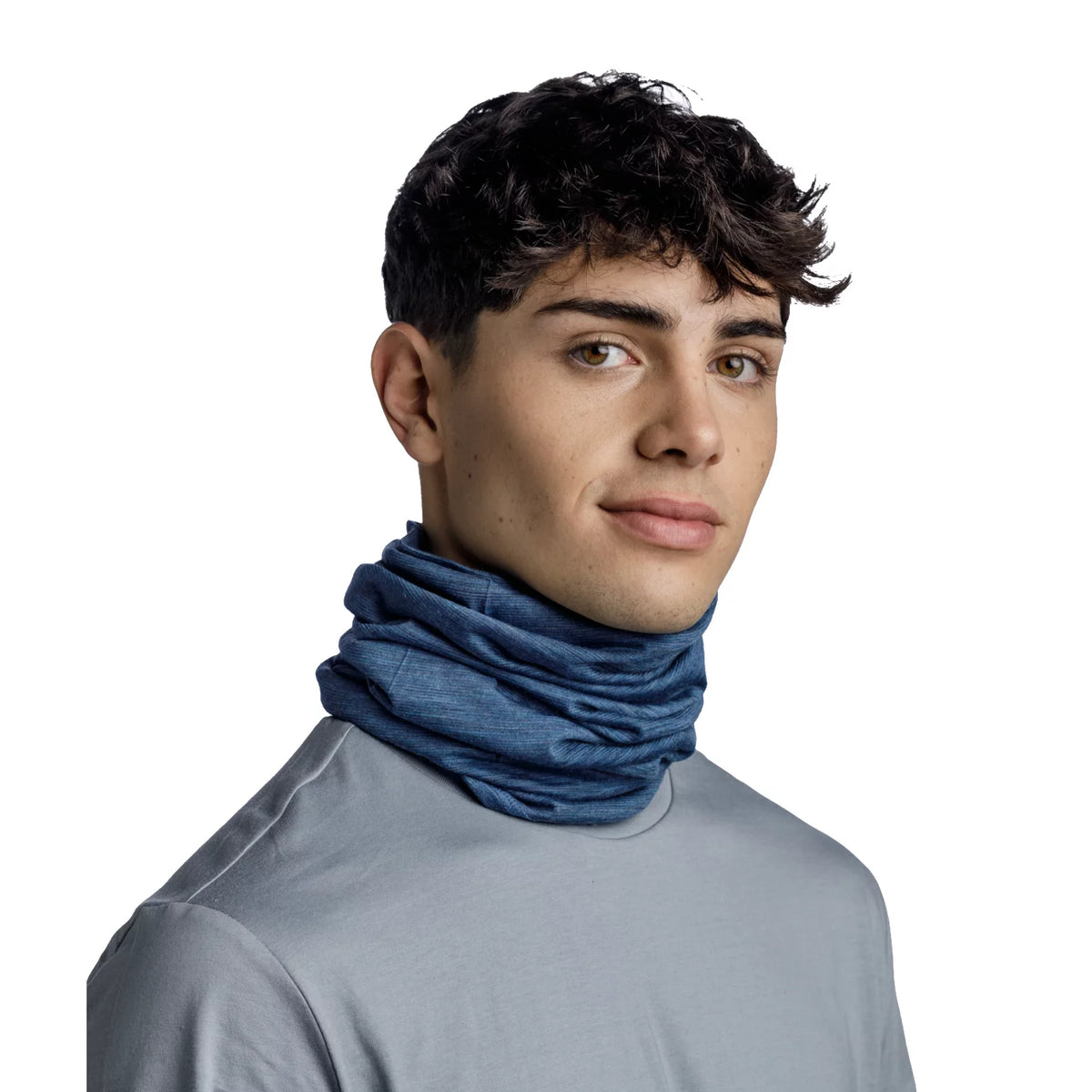 Buff Merino Lightweight Tube Scarf 11781975910 - Niebieskie