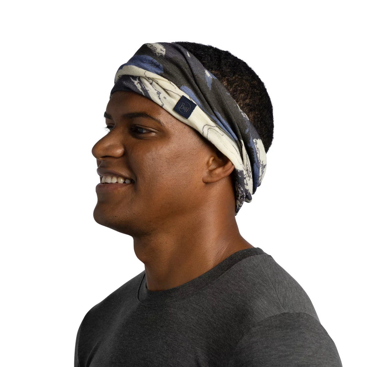 Buff Merino Lightweight Tube Scarf 13885170710 - Granatowe