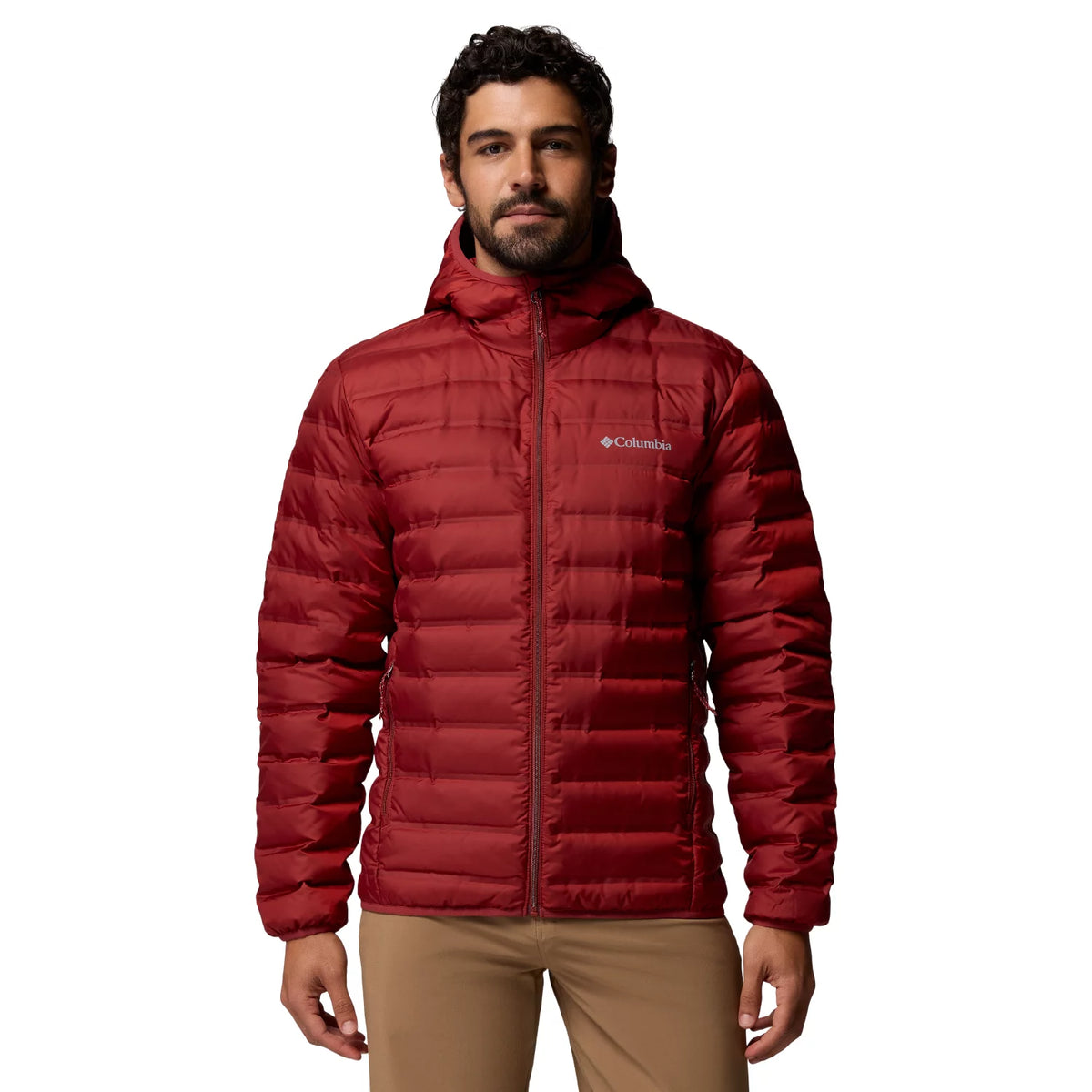 Columbia Lake 22 II Down Hooded Jacket 2086294632 - Czerwone