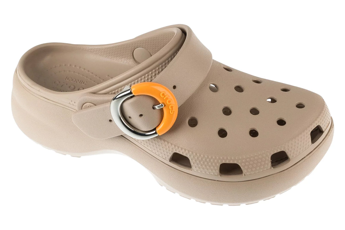 Crocs Classic Platform Dipped Buckle Clog 213230-2NM - Beżowe