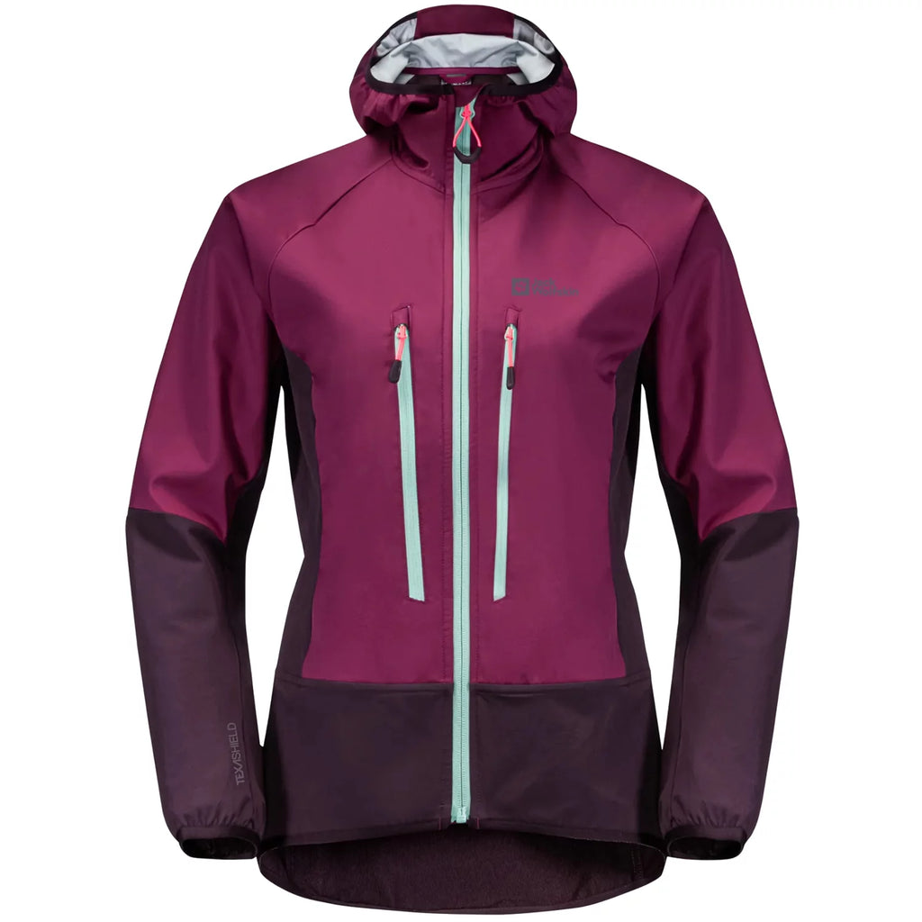 Jack Wolfskin Alpspitze Hoody Jkt W 1307391-1014 - Fioletowe