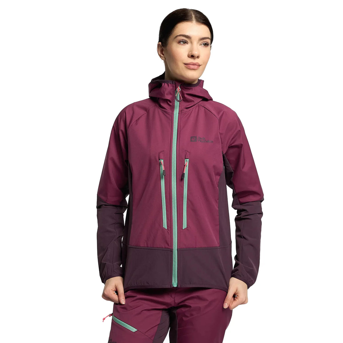 Jack Wolfskin Alpspitze Hoody Jkt W 1307391-1014 - Fioletowe