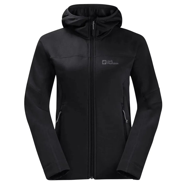 Jack Wolfskin Hirschberg Hooded FZ W 1710871-6000 - Czarne
