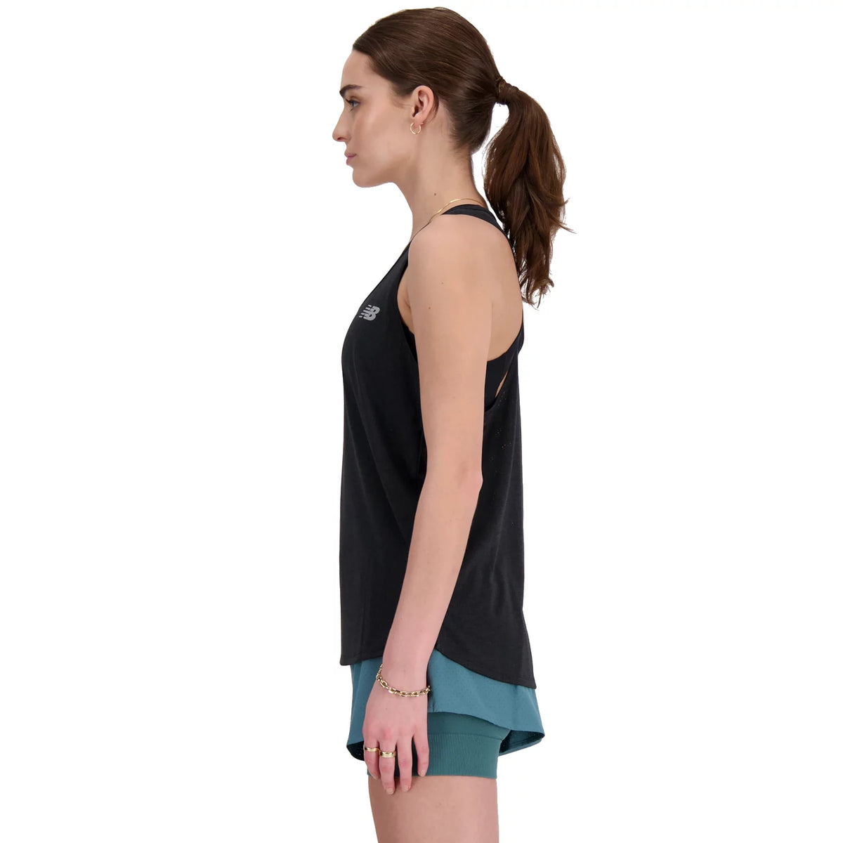 New Balance Singlet Athletics Tank WT41250BKH - Czarne
