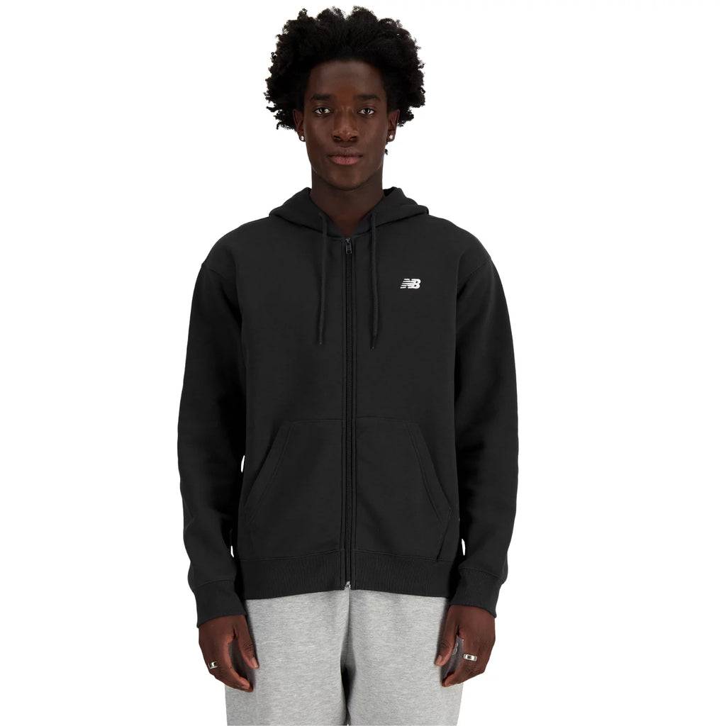 New Balance Sport Essentials Logo Fleece Full Zip MJ41502BK - Czarne