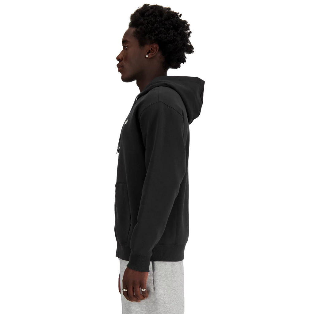 New Balance Sport Essentials Logo Fleece Full Zip MJ41502BK - Czarne
