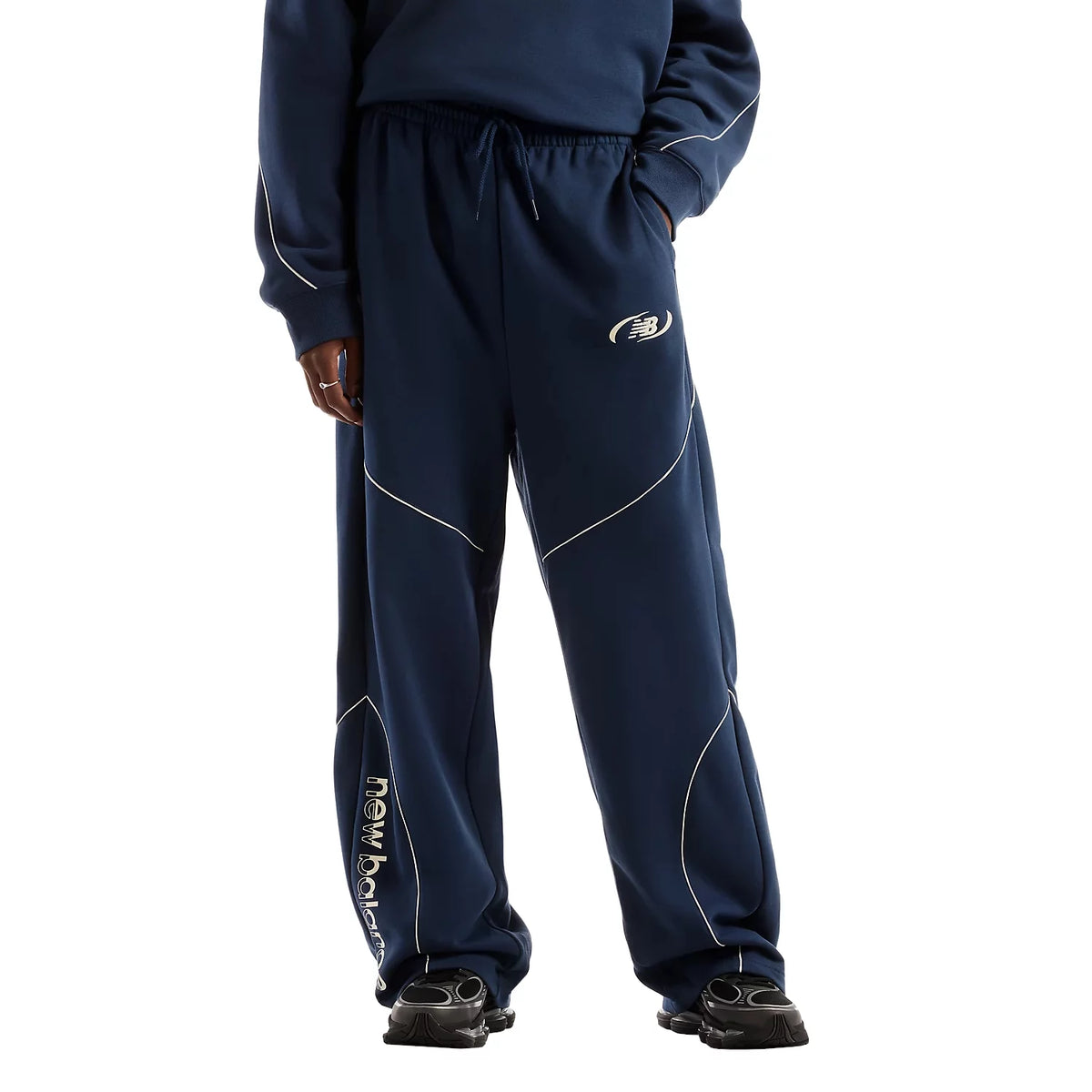 New Balance Trackside French Terry Pant MB62053FNNY - Granatowe