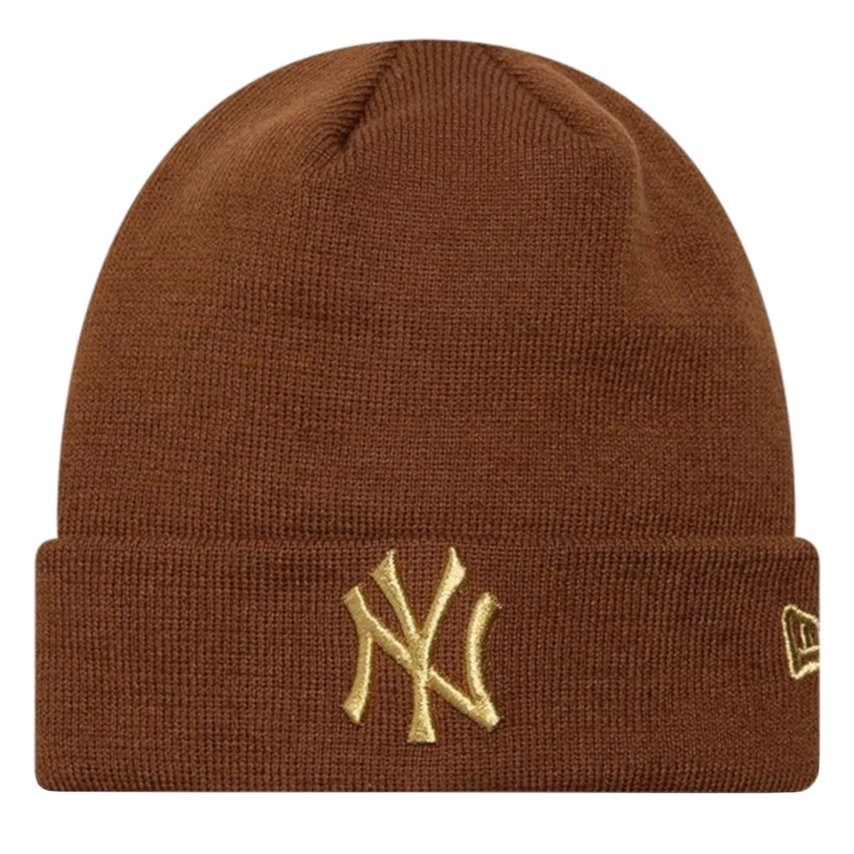 New Era Wmns Metallic Logo Beanie New York Yankees Hat 60915931 - Brązowe
