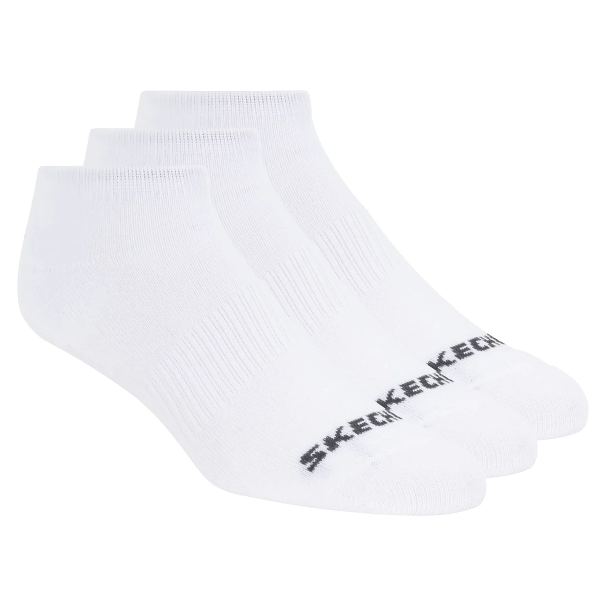Skechers 3pk Unisex Non Terry No Show S114041-100 - Białe
