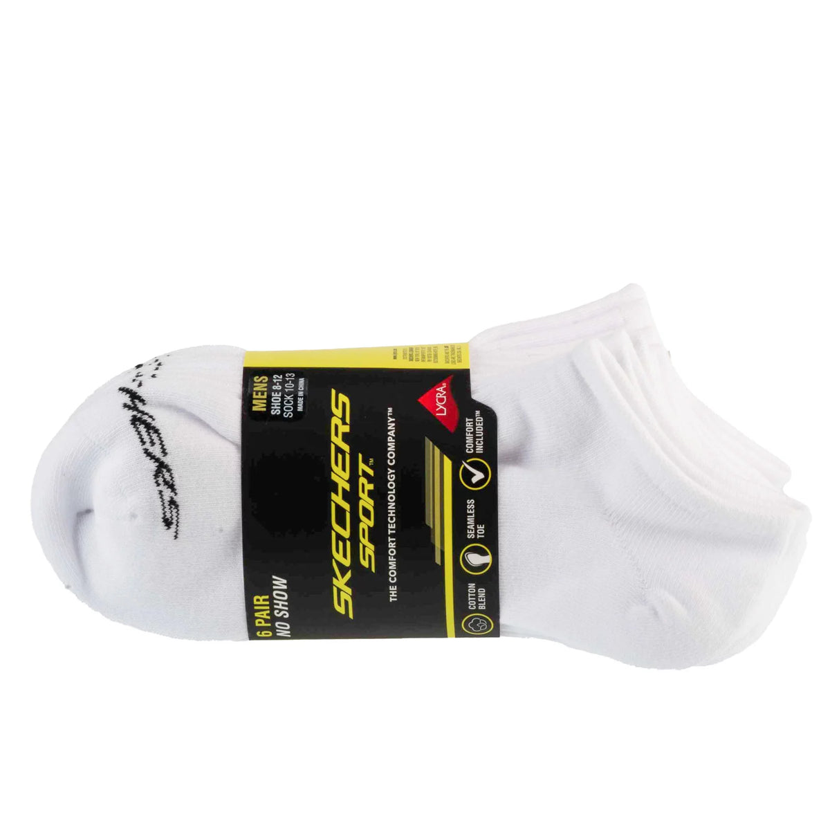 Skechers 6pk Men Mn Cotton Nshw Socks S117809-WHT - Białe