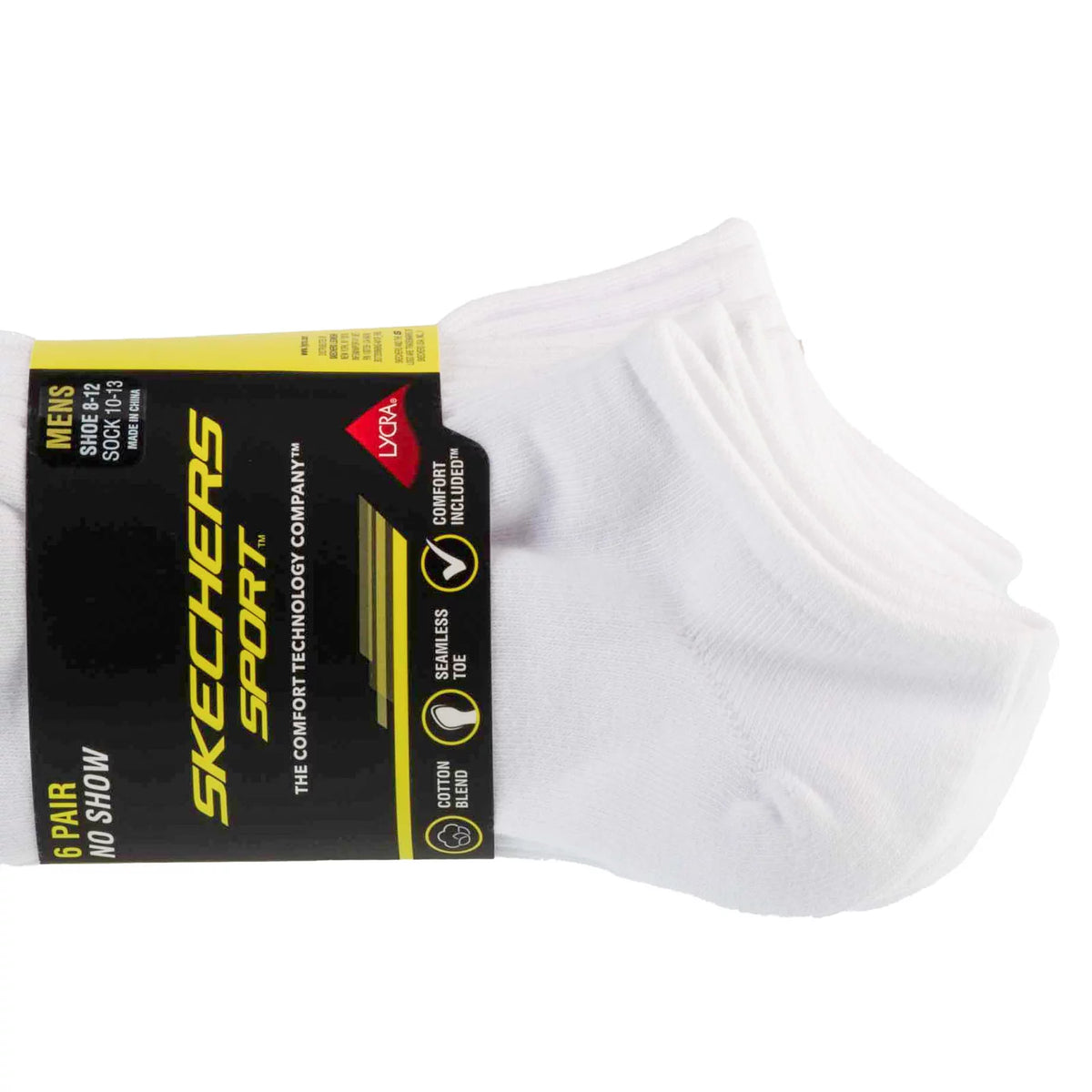 Skechers 6pk Men Mn Cotton Nshw Socks S117809-WHT - Białe