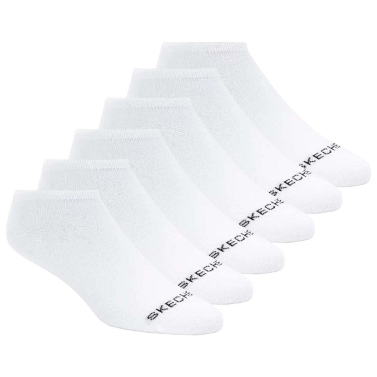 Skechers 6pk Womens Cotton Nshw Socks S116979-WHT - Białe