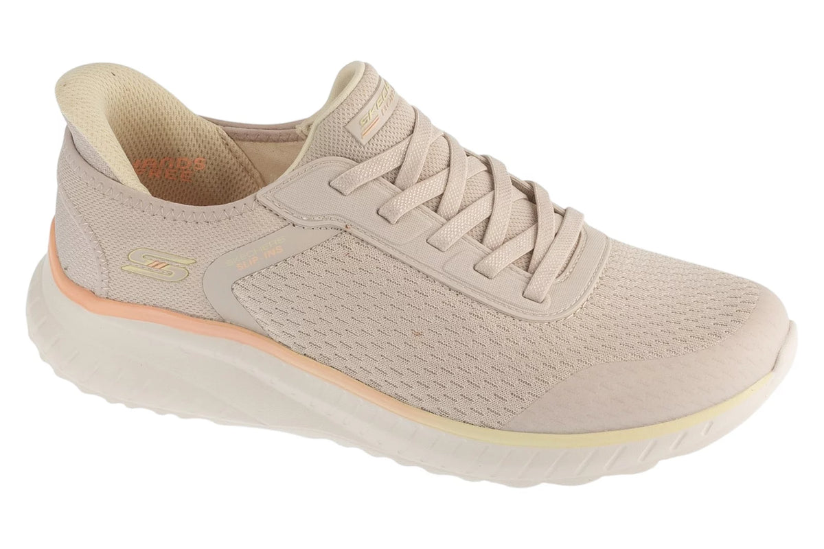Skechers Slip-Ins Bobs Squad Chaos 117248-NAT - Beżowe