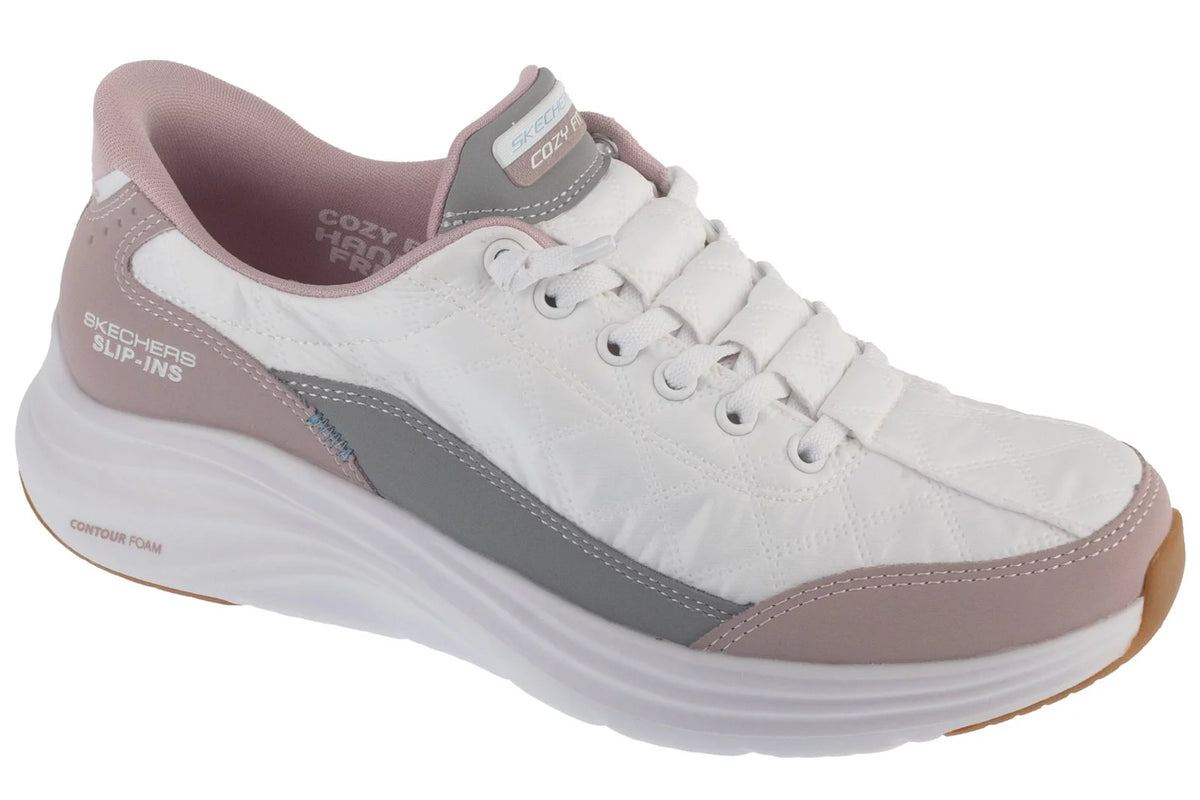 Skechers Slip-ins: Contour Foam - Cozy Fit 150404-WLV - Białe