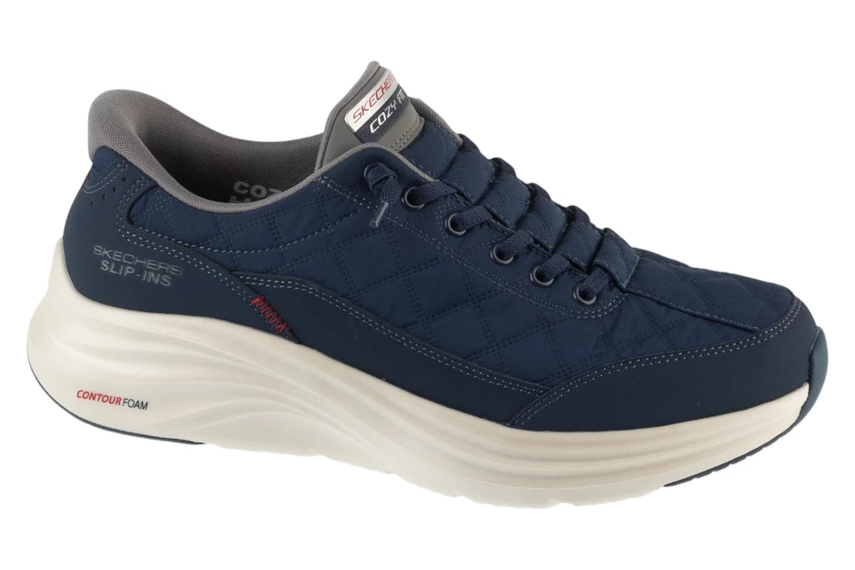 Skechers Slip-Ins: Contour Foam - Cozy Fit 232619-NVGY - Granatowe
