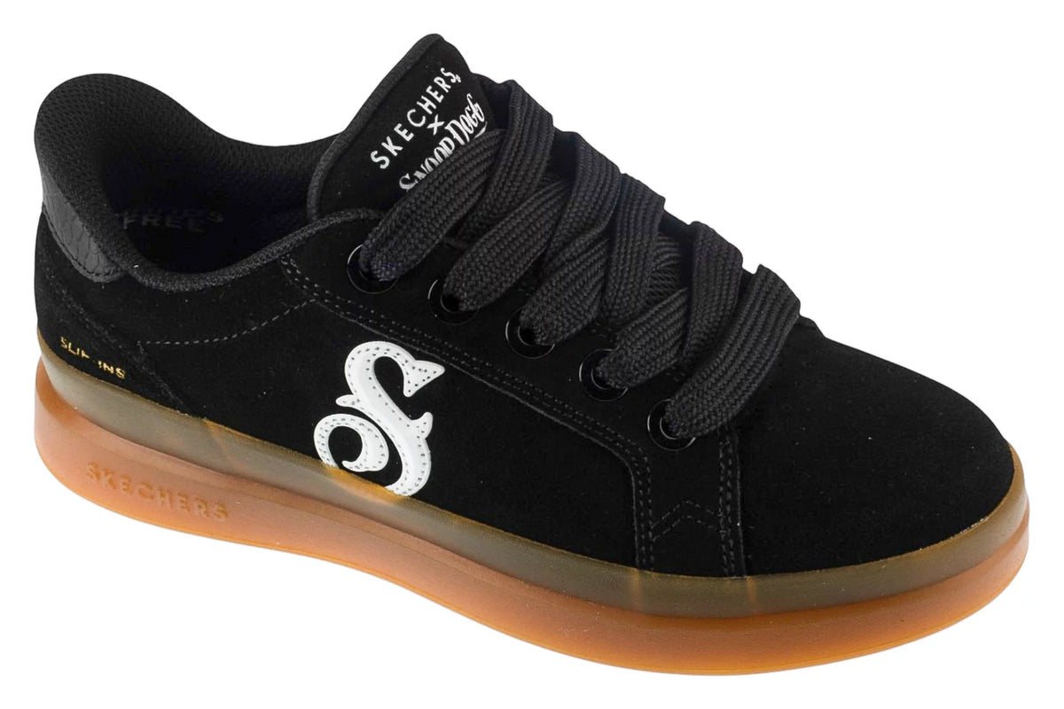 Skechers Slip-Ins Suede Snoop Cupsole Sneaker 186100-BKW - Czarne