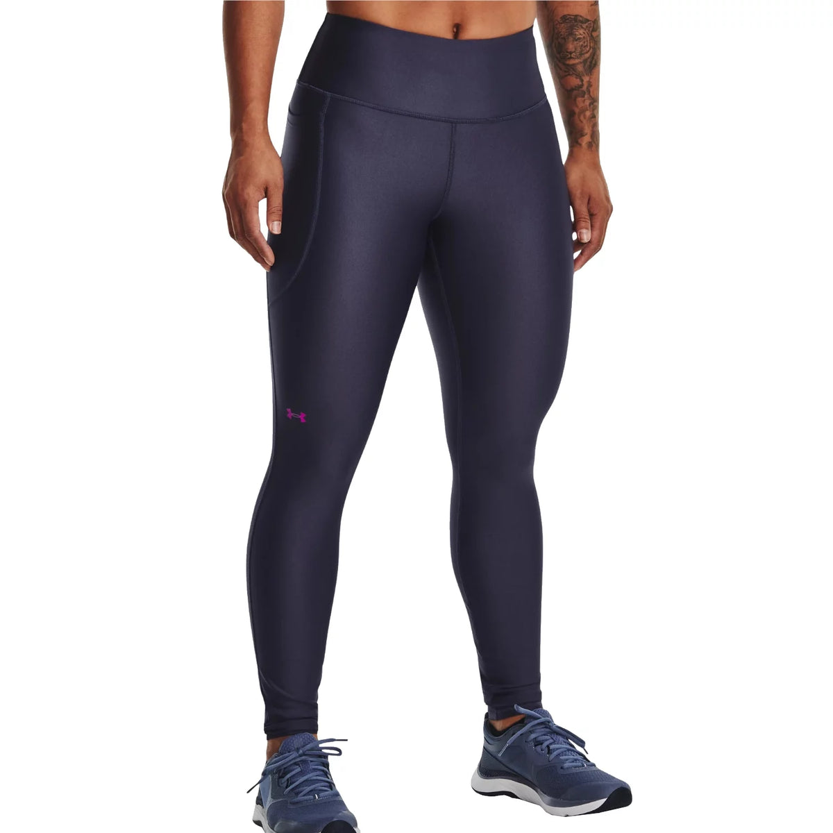 Under Armour HeatGear No-Slip Waistband Leggings 1365336-558 - Fioletowe