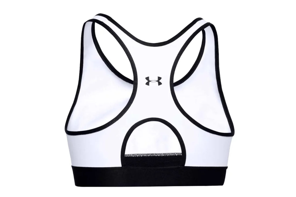 Under Armour Mid Keyhole Graphic Bra 1344333-100 - Białe