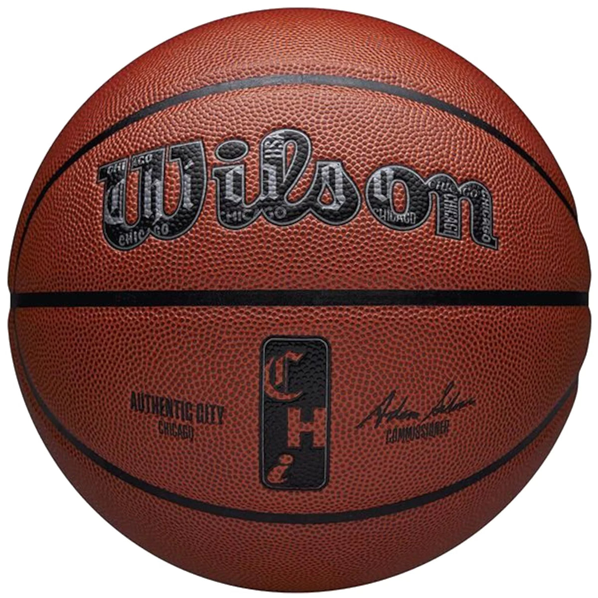 Wilson NBA Authentic City Chicago Ball WZ2016002XB - Pomarańczowe
