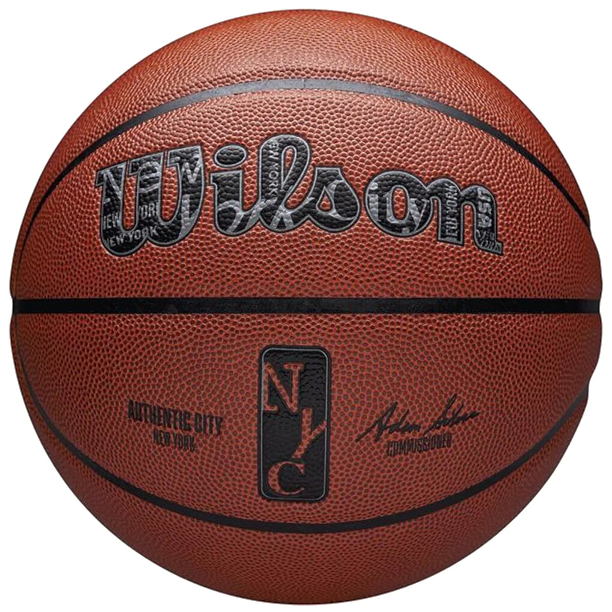 Wilson NBA Authentic City New York Ball WZ2016001XB - Pomarańczowe