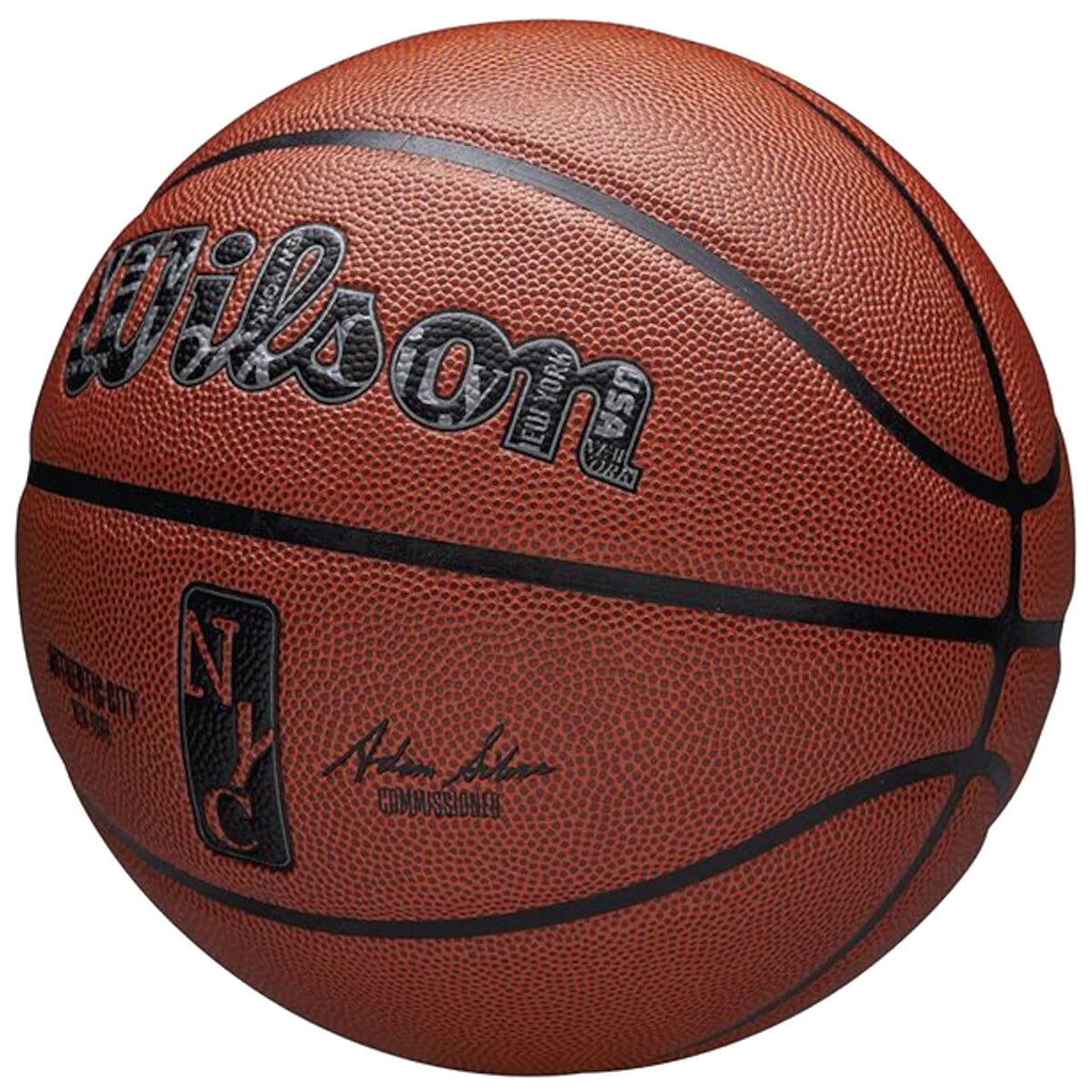 Wilson NBA Authentic City New York Ball WZ2016001XB - Pomarańczowe