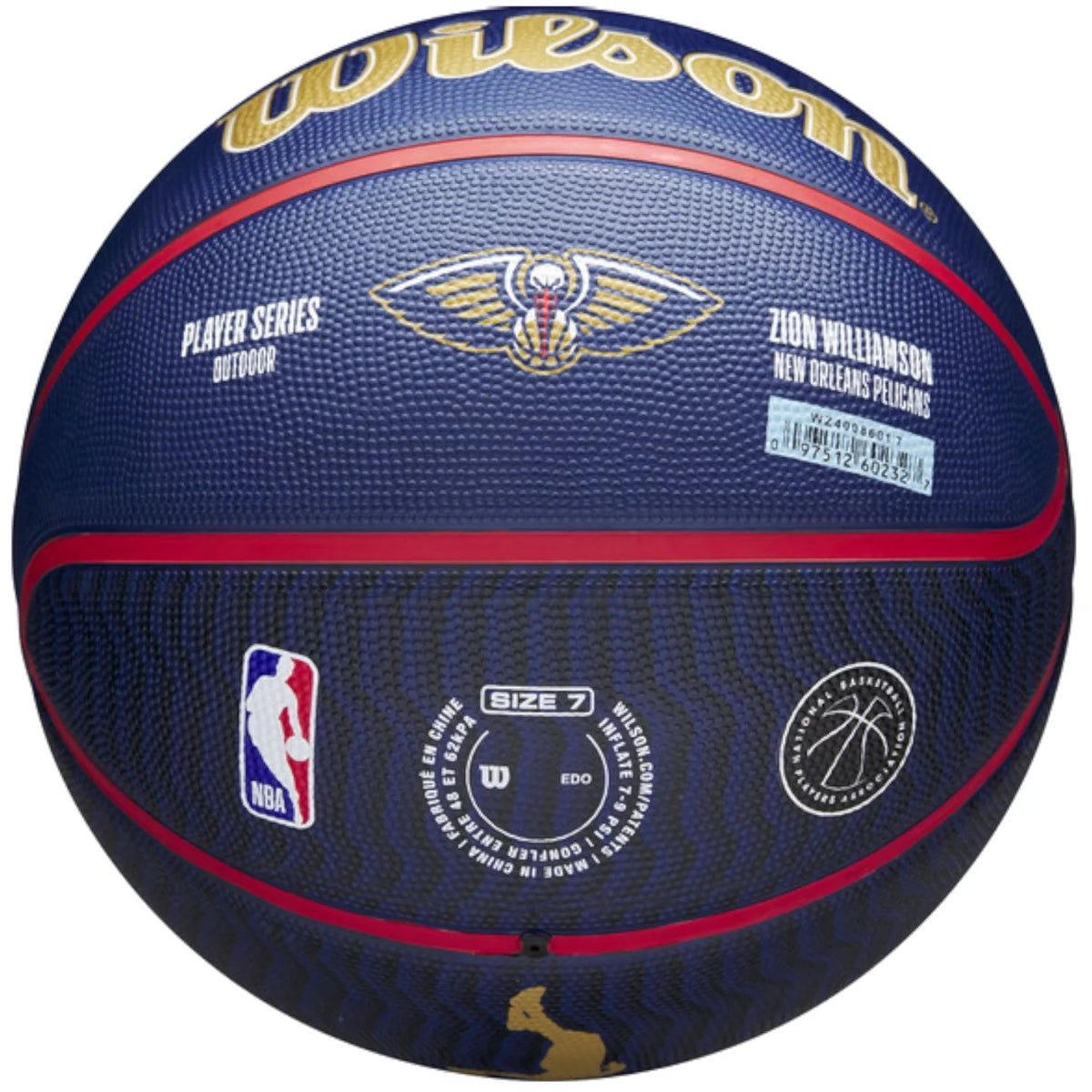 Wilson NBA Player Icon Zion Williamson Outdoor Ball WZ4008601XB7 - Granatowe