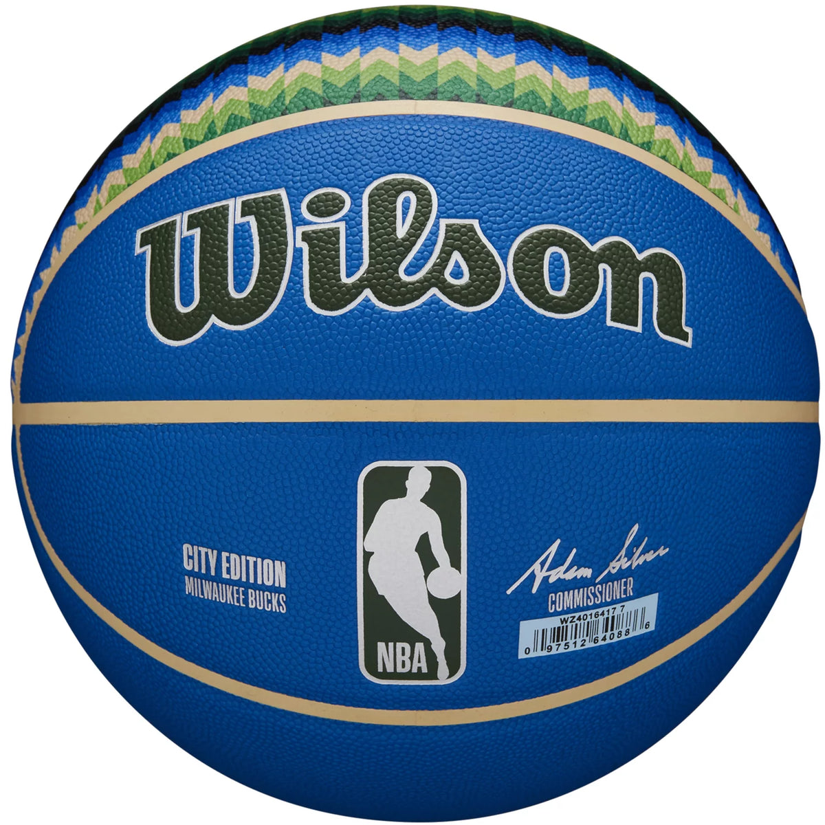 Wilson NBA Team City Collector Milwaukee Bucks Ball WZ4016417ID - Niebieskie