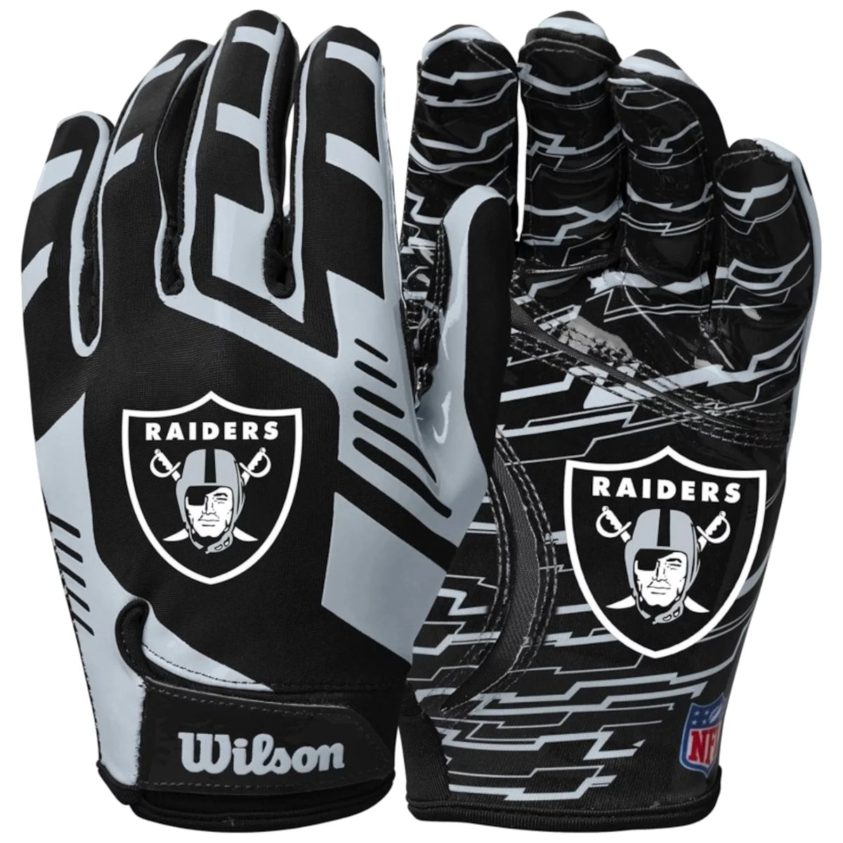 Wilson NFL Stretch Fit Receivers Gloves WTF9326LV - Czarne